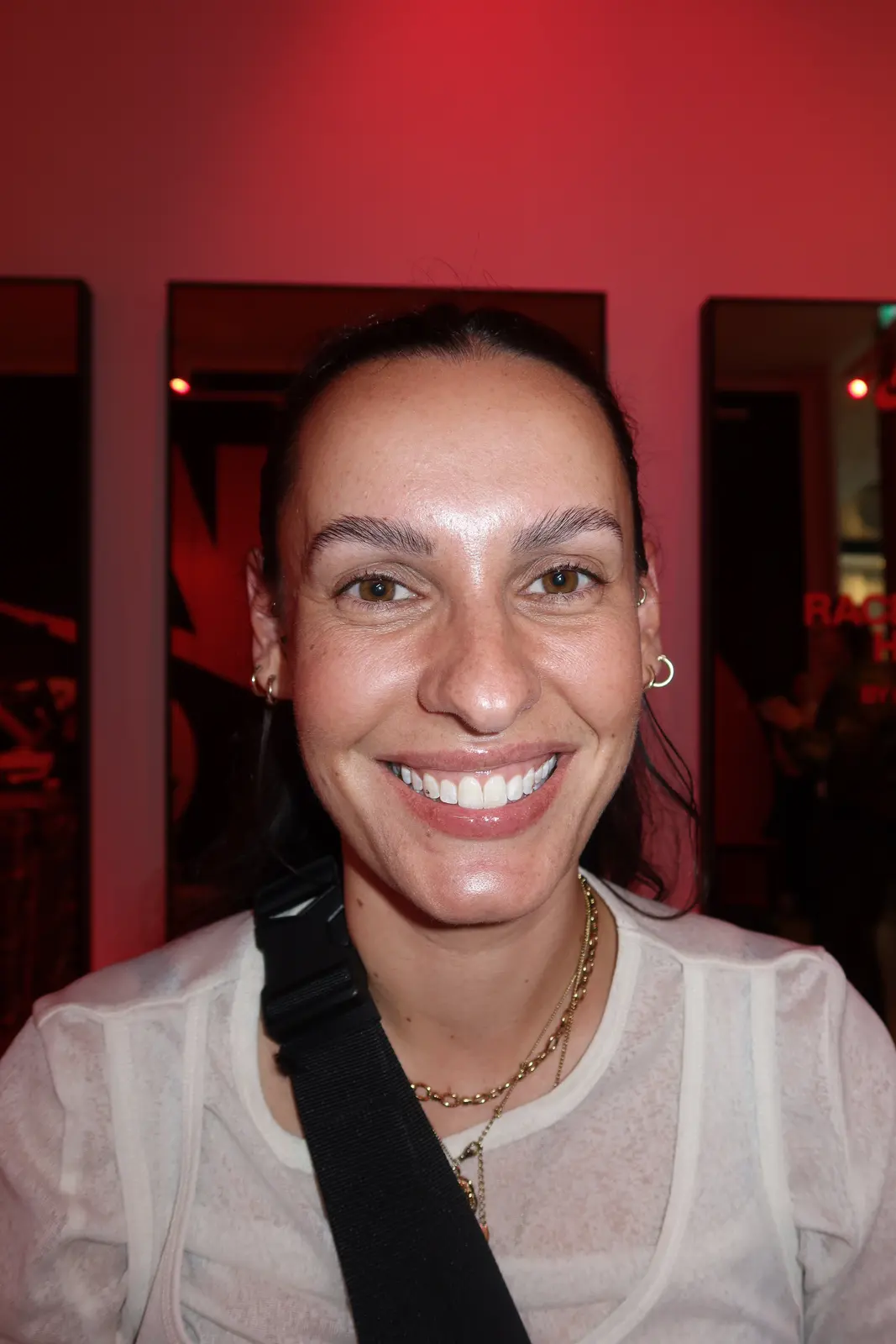 A client smiling after her placement
