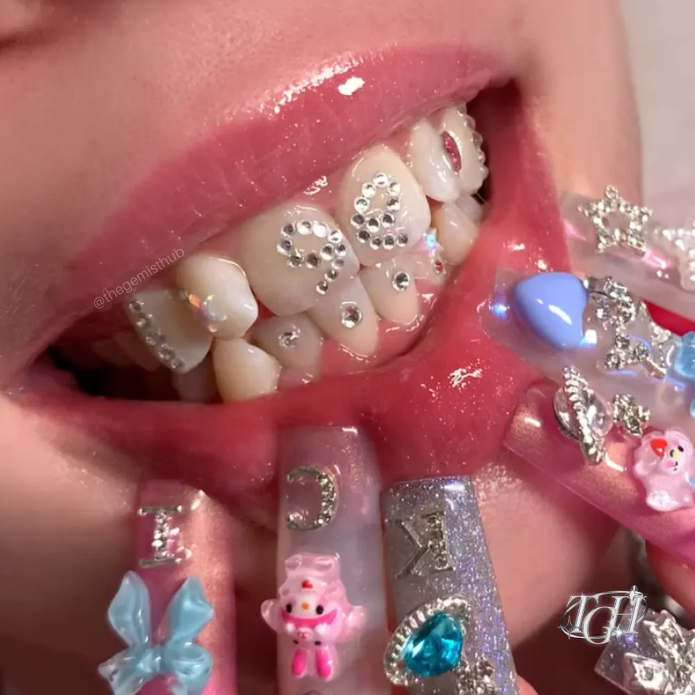 Tooth gem placement by Nhi, client work 15